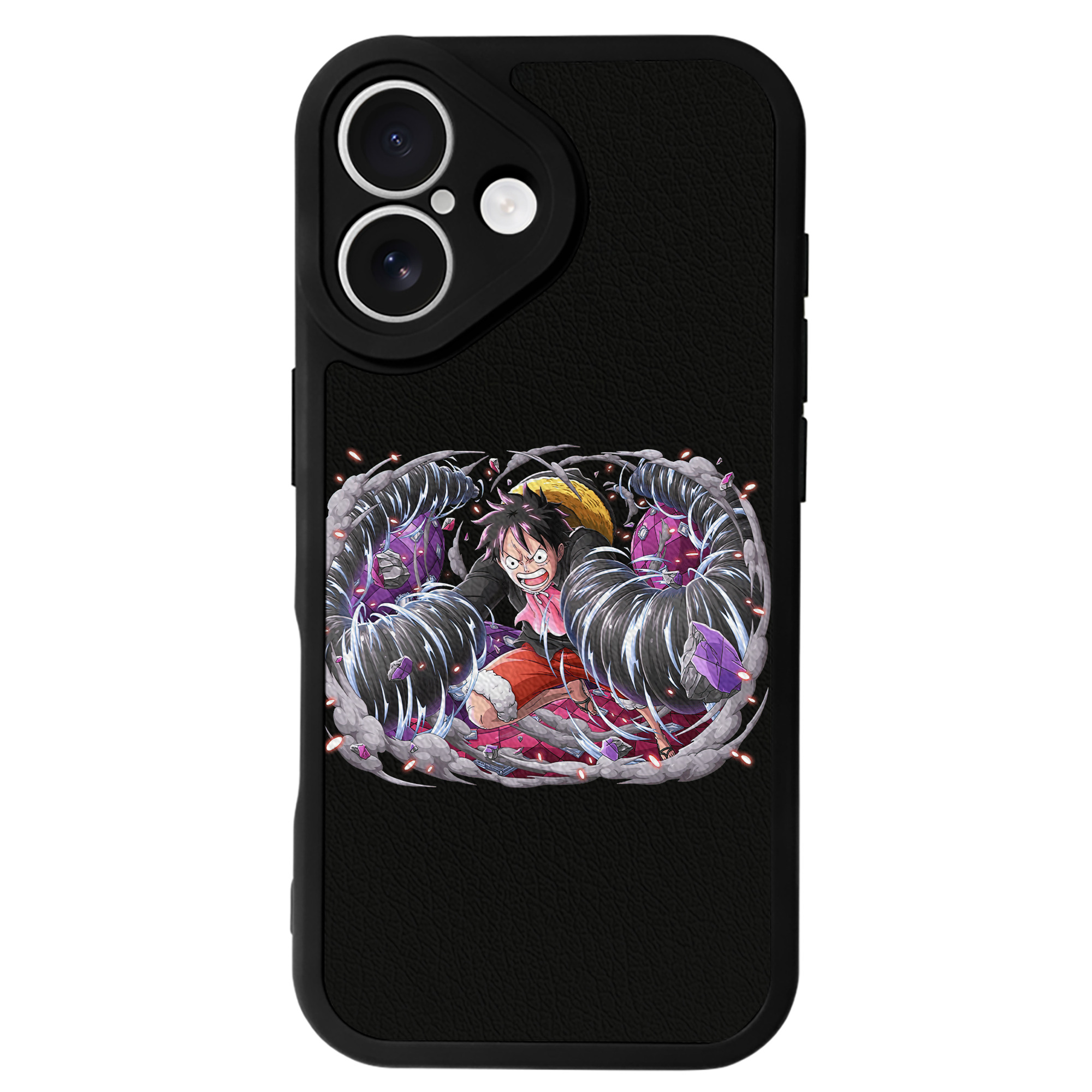 （画像用） ワンピース モンキー・D・ルフィ ONE PIECE Monkey D. Luffy 【iPhone 16シリーズ対応】シリコンスマホケース（レザー調） 材質：シリコン